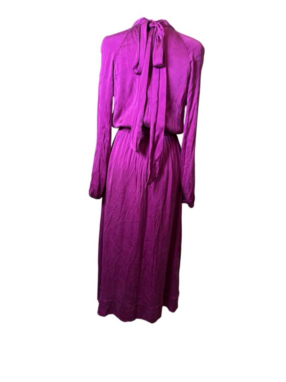 Milly Long-Sleeve Maxi Dress in Deep Plum - Picture 2 of 4